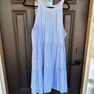 Women’s XL Old Navy blue striped dress, like new